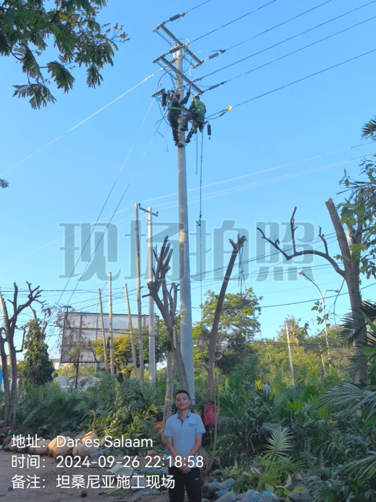 11kV Line Composite Post Insulator Application and Construction Site